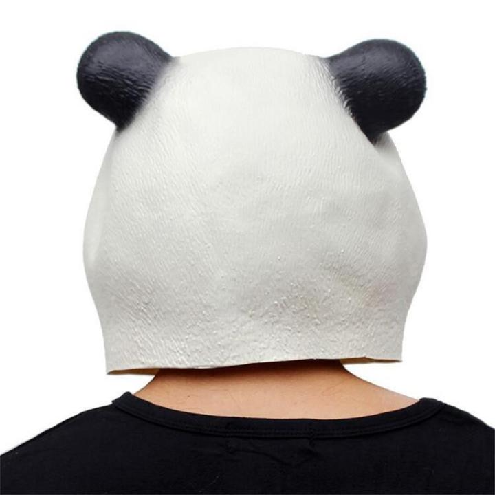 g2g-หน้ากาก-หมีแพนด้า-สำหรับสวมใส่ในเทศกาลและงานต่าง-ๆ-สีขาว-จำนวน-1-ชิ้น