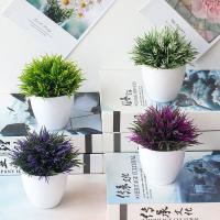Artificial Plant 32 Mesh Anchovies Bonsai Ornarment Fake Flower Ball Potted Plant Half Manual Home Decoration Small Production
