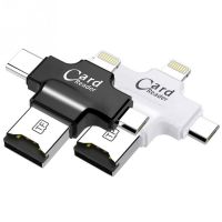 [A Necessary] 4 In 1เครื่องอ่านการ์ดประเภท C Adaptor Micro USB SD สำหรับ iPhone / iPad Smart OTG