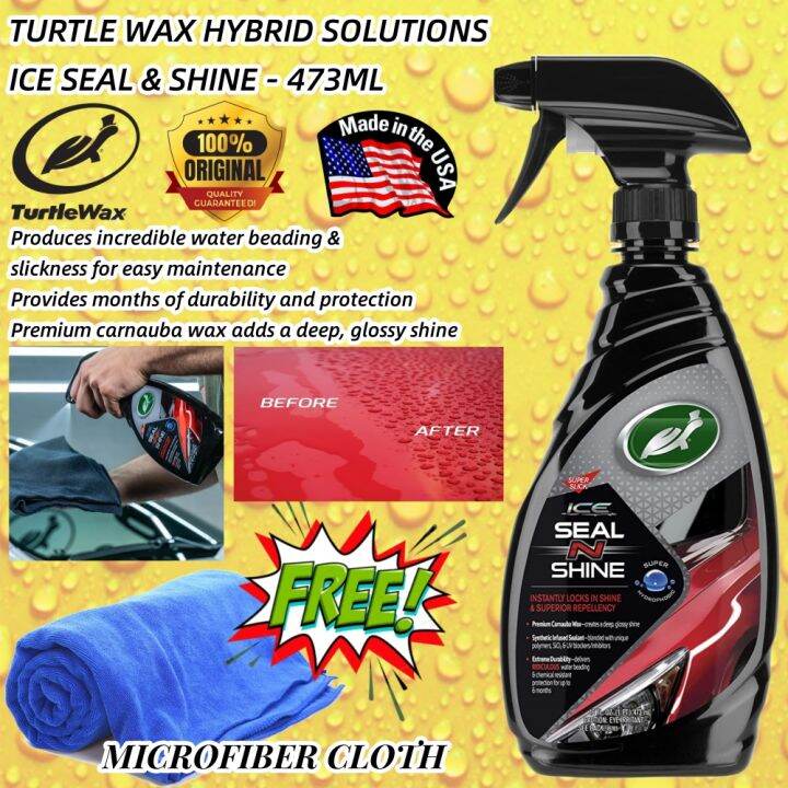 (100 ORIGINAL TURTLE WAX) Turtle Wax Ice Seal n Shine 473ML Lazada