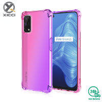 XICCIสำหรับOPPO Realme Q2เคสไล่ระดับสีครอบTPUนุ่มซิลิโคนเคสโทรศัพท์มือถือแบบมีด้านหลังCoverปลอกกันกระแทก