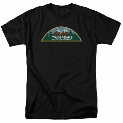 Twin Peaks Sheriff Department T Shirt Mens Licensed Classic TV Show Black