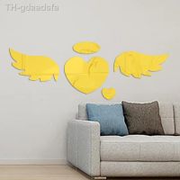 ▽♙ love acrylic mirror wall living room bedroom warm decoration childrens self