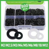 ✢⊙ Nylon Washer Flat Assortment Kit with 8-size Safety Plates M2 M2.5 M3 M4 M5 M6 M8 Sealing Washers Gasket O Ring 560/800 pcs Set