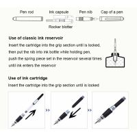 READY STOCK ! ️100pcs Ink Cartridge BlackBlue + 2PCS Fountain Pen 0.34mm