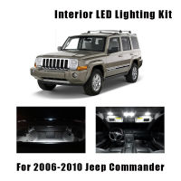 13 Bulbs Canbus White LED Car Reading Light Interior Kit Fit For Jeep Commander 2006-2009 2010 Trunk Step Courtesy License Lamp