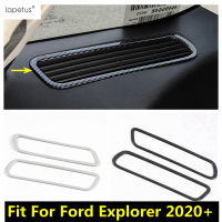 อุปกรณ์เสริม ABS เหมาะสำหรับ Ford Explorer 2020 2021 2022เครื่องปรับอากาศด้านหลัง Vent Outlet Cover Trim แถวที่สามของชุดตกแต่งภายในที่นั่ง