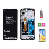 จอแอลซีดีพร้อมกรอบเดิมสำหรับ Realme 6 RMX2001 Narzo 20 Pro จอแสดงผล LCD RMX2161พร้อมชุดประกอบหน้าจอสัมผัส