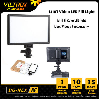Viltrox L116T LED แบบพกพากล้อง LED วิดีโอเติมไฟ Ultra Thin LCD Bi-Color Dimmable Slim พร้อมชุดชาร์จสำหรับ Canon Nikon Live Show