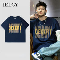 IELGY เสื้อยืดแขนสั้นผ้าฝ้ายฮิปฮอปสตรีท Ins Menผู้ชาย