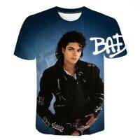 2022 Summer New Michael Jackson Printed 3D T-shirt Men Women Hip Hop Fashion Casual Short Sleeve Streetwear Oversized Tops