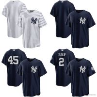 High volume jerseys NP2 MLB New York Yankees Baseball Jersey Shirt No.2 Jeter Classic Cardigan Jersey Casual Unisex PN2