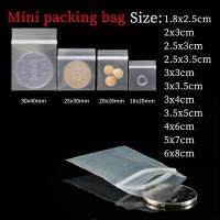 【LZ】⊙  Mini Jewelry Sealable Plastic Bag Saco de armazenamento reutilizável e grosso Acessório OPP Plastic Sealable Pouch 100 Pcs