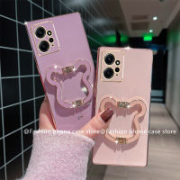 Phone Case เคส Redmi Note12 Note 12S Note 12 Pro Note12 Pro+ Plus 4G 5G ดีลสุดฮอตตัวชุบโลหะหรูหราฝาหลังพร้อมคุณภาพสูงพับได้หมีที่วางโทรศัพท์เคสนิ่ม2023