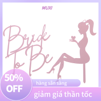 ?【HOT SALE】MUXI 1ชุดการออกแบบที่เรียบง่ายสำหรับเจ้าสาวเป็นของตกแต่งหน้าเค้กอะคริลิคสำหรับปาร์ตี้แม่ไก่ของขวัญสำหรับตกแต่งหน้าเค้กแต่งงานของหวาน