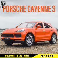 LEO 1:24 Cayenne Diecast Alloy Car รุ่นของเล่นรถสำหรับเด็กเด็กของเล่นเด็กของขวัญวันเกิด SUV Scale1/24