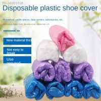 ∈ 100/300 Pcs Disposable Plastic Rain Shoe Covers Thickened Shoe Covers Plastic PE Color Waterproof and Dustproof Household