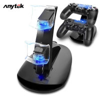 ANYTEK แท่นชาร์จคอนโทรลเลอร์มีอินดิเคเตอร์ Led ที่ชาร์จ Usb คู่ใช้ได้กับ PS4โปร/PS4