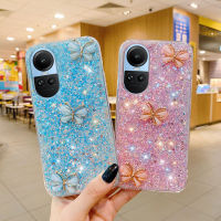 KOSLAM เคสโทรศัพท์ทนต่อสิ่งสกปรกผีเสื้อคริสตัลหลากสีสำหรับ OPPO Reno10 5G 10 Pro 5G 10 Pro + 5G Reno8 T 4G 5G Reno8 Z 5G Reno8 4G 5G 8Pro 5G Reno7 Z ปลอกโทรศัพท์มือถือ TPU นิ่มสไตล์ใหม่5กรัม Reno7 5กรัม Reno6 Z 5กรัม6โปร5กรัม5Pro Reno5 5กรัม