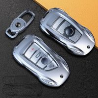 【LZ】✘☊  Zinc Alloy Silver Car Key Case Keyless Cover Key Shell BMW 3 5 Series X1 X2 X3 X4 X5 X6 X7 Acessórios do carro