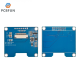 pcbfun 1.51นิ้ว3.3V ปลั๊กอินจอแสดงผล OLED โปร่งใสความละเอียด SSD1309 24pin 128*64บอร์ดอะแดปเตอร์สีฟ้า
