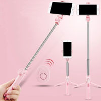 ไร้สาย Bluetooth Selfie Stick ขาตั้งพร้อมรีโมทคอนลสำหรับ Samsung Android Mobile Monopod Selfie Stick Shutter