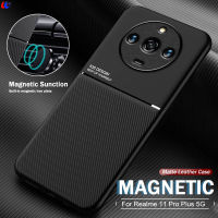 เคสซิลิโคนกันกระแทก SGP ไฮบริดสำหรับ Realme11 Realmi 11 Pro + 5G เคสสำหรับ Realme หลังหนังแม่เหล็กยึดโทรศัพท์รถยนต์ Realme 11 Pro Plus 5G