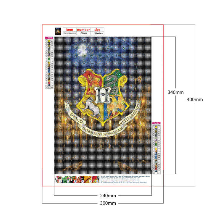 ภาพวาดเพชรแฮร์รี่พอตเตอร์5d-diy-เจาะเต็มรอบพลอยเทียมศิลปะบนผนังทั้งชุดงานฝีมือตกแต่งบ้านด้วยลูกปัด30x40cm-เครื่องมือ