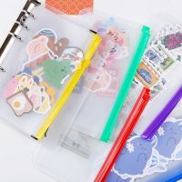 Budget Binder Convenient Clear PVC A6 Budget Binder Pockets Zipper Folder Bags for 6-Ring Notebook Binder Files Reports Binder