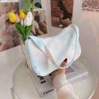 ☍ Fashion Women Shoulder Underarm Bag Women Tie Dye Elegant Travel Polyester Handbag Casual Ladies Small Top-handle Handbag New