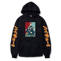 Funny Mens Pullover Haikyuu Fly High Japanese Cartoon Streetwear Spring Autumn Male Sweatshirts Harajuku Graphic Print Hoodie Size XS-4XL