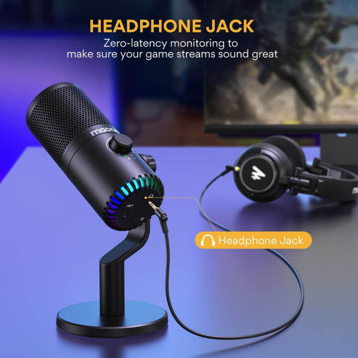 maono-gaming-microphone-for-pc-usb-programmable-condenser-mic-with-rgb-lights-mute-gain-headphone-output-volume-control-for-streaming-podcast-twitch-youtube-discord-computer-mac-ps5-dm30-gaming-microp