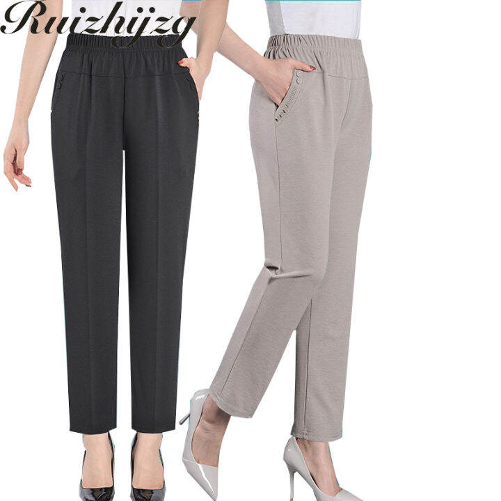 Cheap plus size cropped on sale trousers