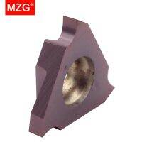 MZG 10PCS TGF32 ซ้าย 0.5 1.0 2.0 มม. ความกว้าง ZP15 การประมวลผลเครื่องกลึงซีเอ็นซีสแตนเลสเสร็จสิ้นการเซาะร่องเม็ดมีดคาร์ไบด์