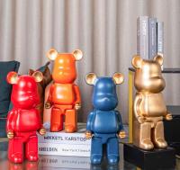 Bearbrick Bearbricklys แอ็กชันฟิกเกอร์หมีชุบไฟฟ้าตุ๊กตาระบายสีแบบ DIY โมเดลสะสมศิลปะของเล่นเด็กกระปุกออมสินเครื่องตกแต่งหน้าต่างอยู่อาศัยของขวัญวันเกิดสำหรับเด็ก