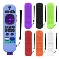 QTNJVE อุปกรณ์อิเล็กทรอนิกส์ สมาร์ททีวี กันกระแทก อ่อน กันฝุ่น สำหรับ TCL Roku Voice Remote Pro ผิวของรีโมทคอนโทรล เคสรีโมทคอนโทรล ตัวป้องกันการควบคุมระยะไกล ฝาครอบซิลิโคน