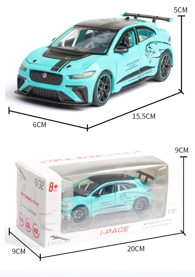 Car Collection Toy 1:32 Jaguar I-PACE Pure Electric New Energy Sports Car  Pull Back Decoration Model With Light and Sound