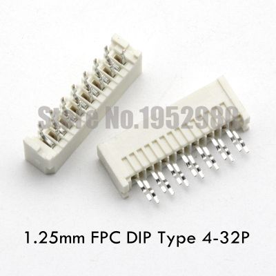 10PCS 1.25mm FPC/FFC Flat Cable Connector Socket Double Row DIP Type 4/5/6/7/8/10/12/14/15/16/18/20/21/22/24/26/28/30/32P