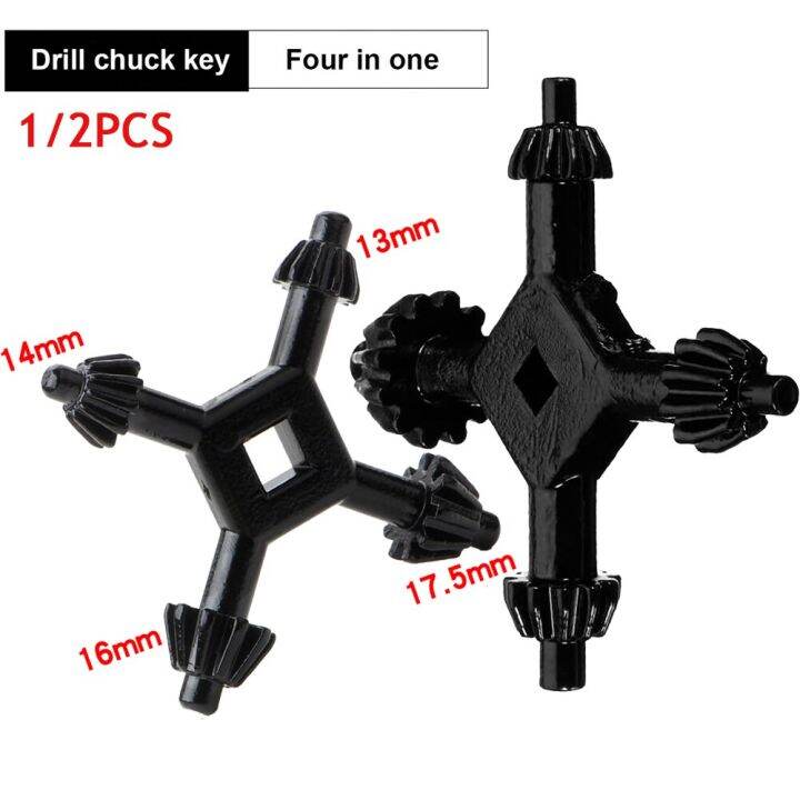New Drills Chuck Key 4 Way Wrench Drill Press Chuck Chucks Universal Combination Hand Tool