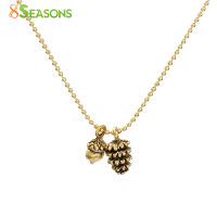 20218Seasons Fashion Handmade Necklace Antique Gold Color Pine Cone Acorn Pendant Chain Necklace Women Party Club Collar Jewelry,1PC