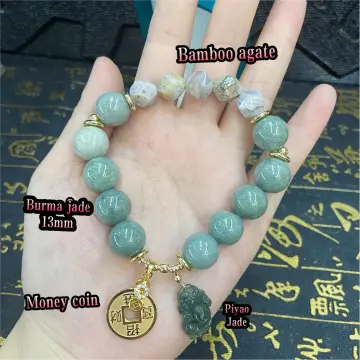 Jade Donut Beads Bracelet Bangle  Real Jade Jewelry  baikallacom