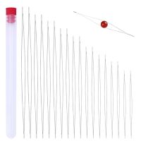 【CC】 Fenrry 5-6Pcs Central Opening Curved Beading Needles Tools Pins for Bead Threading String Cord Jewelry Making