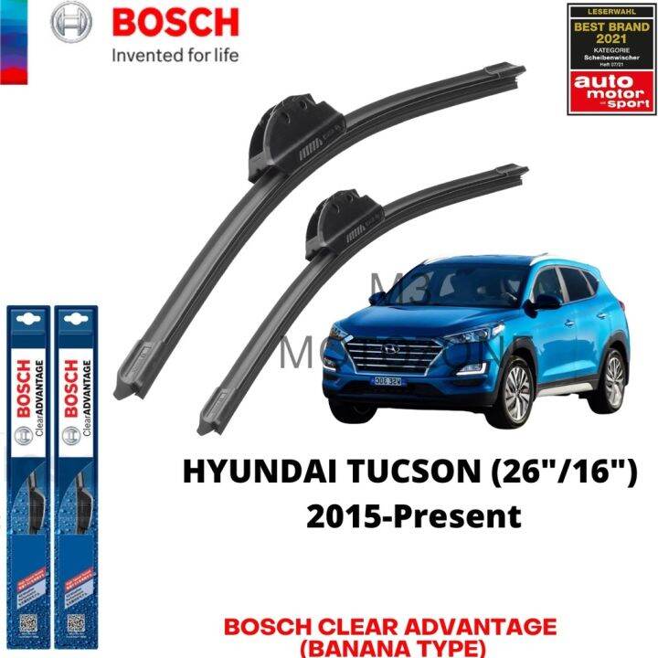 Bosch Clear Advantage Wiper Blade Set For Hyundai Tucson 2015 Present