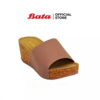 *Best Seller* Bata LADIESHEELS รองเท้าส้นตึก WEDGE (OVER 55MM) แบบสวม สูง 3 นิ้ว สีชมพู รหัส 7615529 Ladies heel Fashion