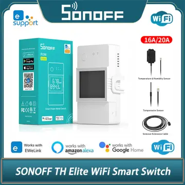 SONOFF 16A 20A WiFi Smart Switch Temperature Humidity Monitoring Switch &  Sensor