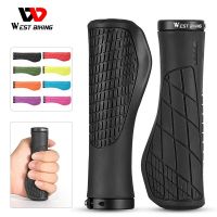 WEST BIKING Ergonomic Bicycle Handlebar Grips Silicone Mtb Lock On Grips BMX Cycling Accesories Non-slip Handles Cover End Caps Handlebars