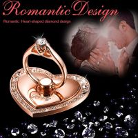 Finger Ring Support Mobile Phone Ring Holder 360 Rotating Diamond Stand Metal Lazy Support Romantic Design Unniversal Bracket