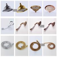 Stainless Steel Rain Waterfall Shower Head Sprayer Bell Lighthood Pattern Chrome Rose Gold Black Antique Copper Handheld Hose