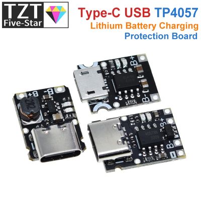 【YF】◘✠❃  Type-C USB TP4057 1A Lithium Battery Charging Protection Board Module Polymer Over TP4056 With Temperature