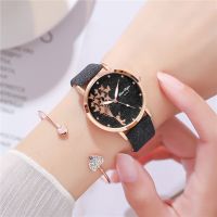 （A Decent035）WomenLeather2022SimpleWatch สุภาพสตรี CasualClock นาฬิกาข้อมือสตรี Relogio Feminino